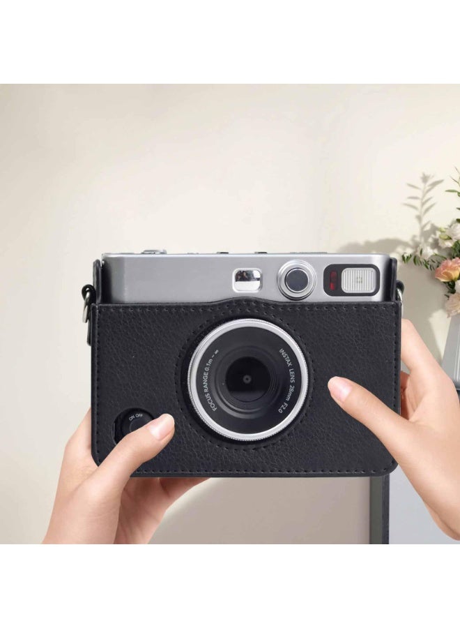 OSHIMA Instant Mini Evo Case, Compatible for Fuji Mini Evo Camera, Camera Protective Case Bag with Adjustable Shoulder Strap(Black) - Image 5